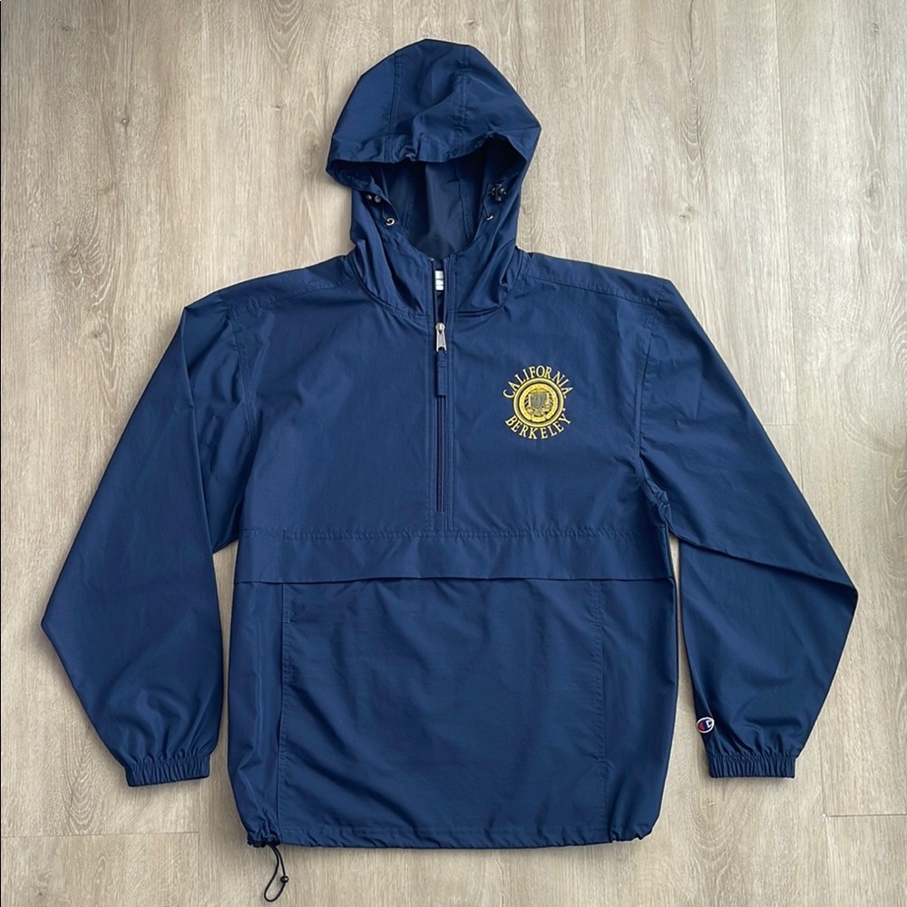 Champion Cal Berkeley Navy Windbreaker Hoodie